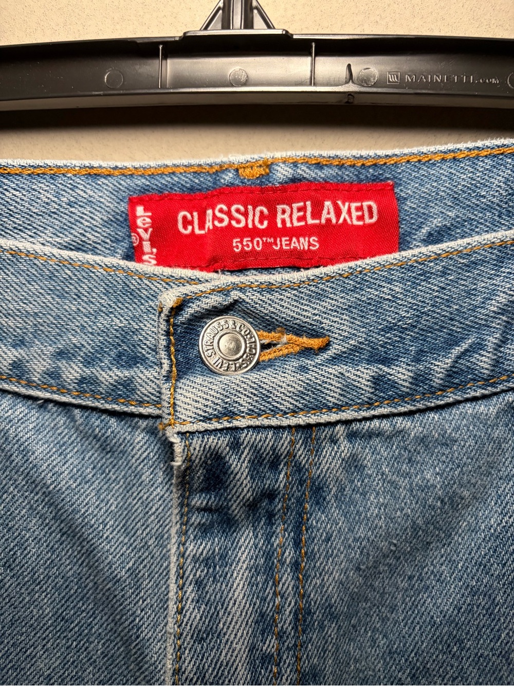 Vintage 2003 Levi’s Classic Relaxed 550 Relaxed Fit Leg Size 14 Light Wash Made - Picture 6 of 16